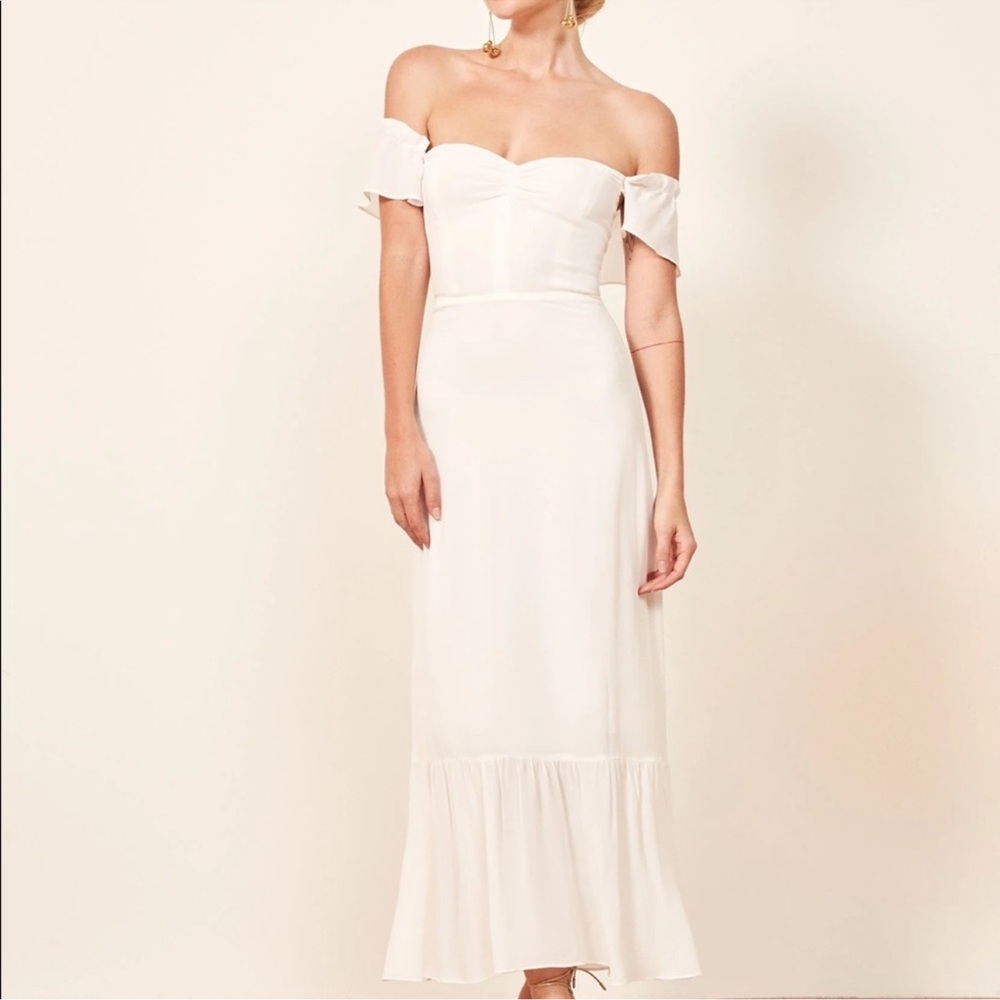 NWOT Reformation Butterfly Dress in Ivory